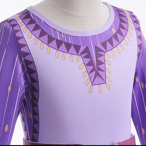 Asha Wish Purple Adventure Dress Costume New! 6 Piece Costume - Picture 2 of 7